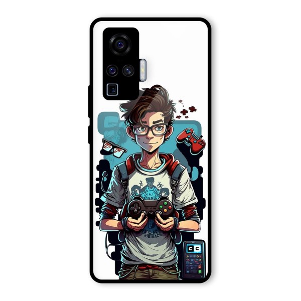 Cool Gamer Guy Glass Back Case for Vivo X50 Pro