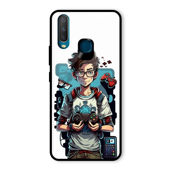 Cool Gamer Guy Glass Back Case for Vivo Y15