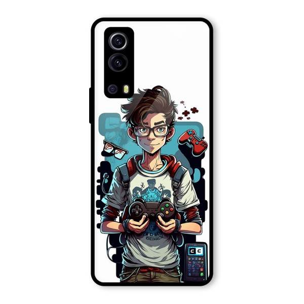 Cool Gamer Guy Glass Back Case for Vivo iQOO Z3