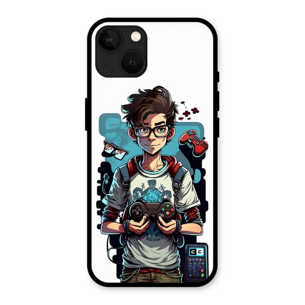 Cool Gamer Guy Glass Back Case for iPhone 13