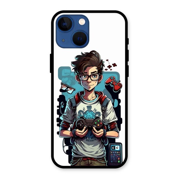 Cool Gamer Guy Glass Back Case for iPhone 13 Mini