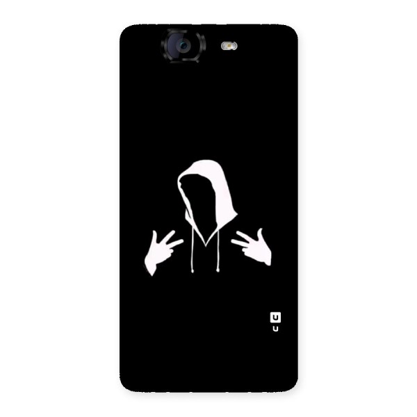 Cool Hoodie Silhouette Back Case for Canvas Knight A350