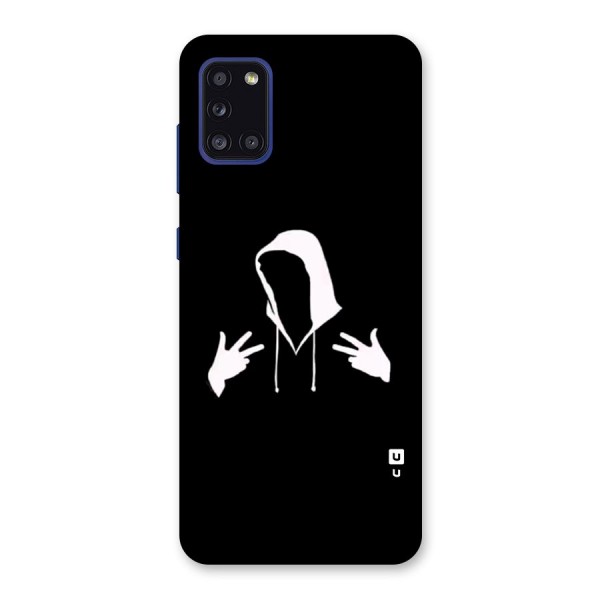 Cool Hoodie Silhouette Back Case for Galaxy A31