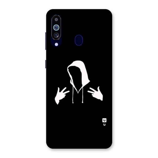 Cool Hoodie Silhouette Back Case for Galaxy A60