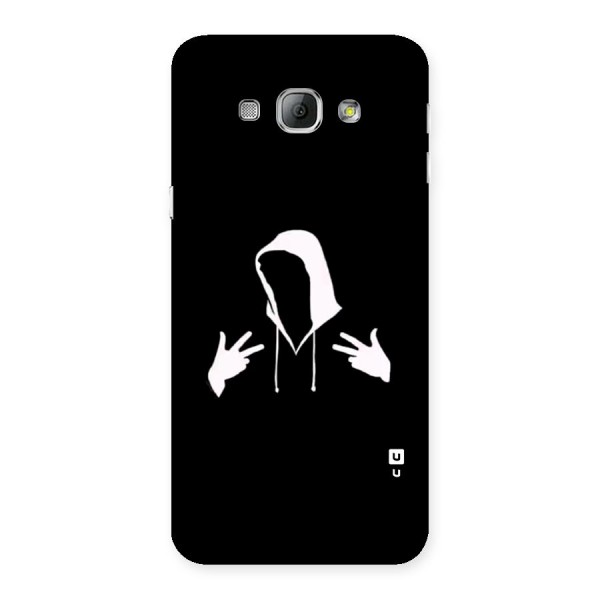 Cool Hoodie Silhouette Back Case for Galaxy A8