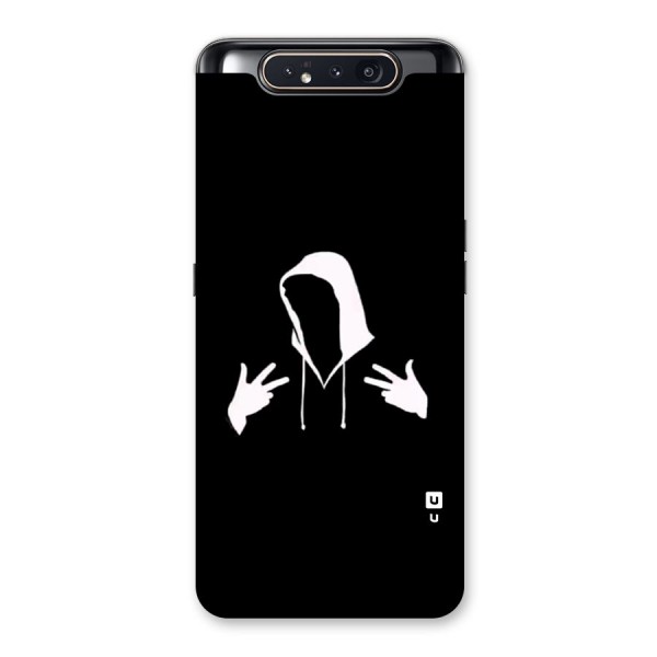 Cool Hoodie Silhouette Back Case for Galaxy A80