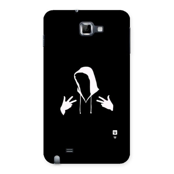 Cool Hoodie Silhouette Back Case for Galaxy Note