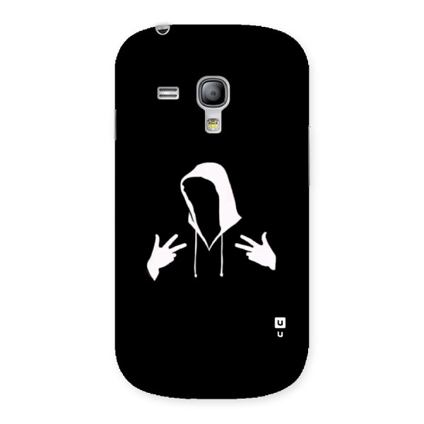 Cool Hoodie Silhouette Back Case for Galaxy S3 Mini