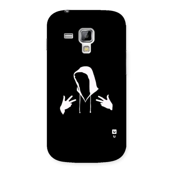 Cool Hoodie Silhouette Back Case for Galaxy S Duos