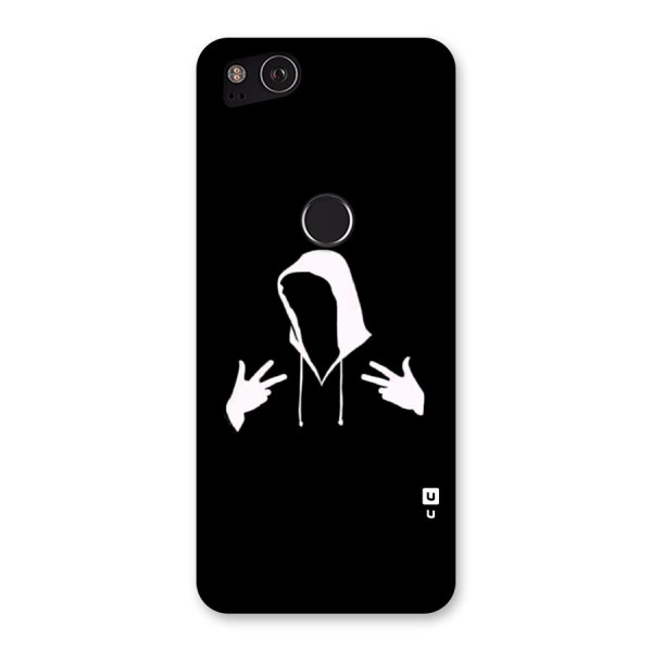 Cool Hoodie Silhouette Back Case for Google Pixel 2