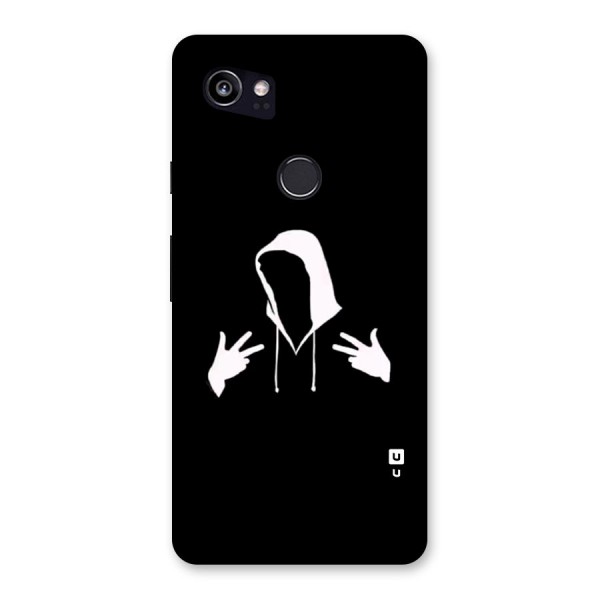 Cool Hoodie Silhouette Back Case for Google Pixel 2 XL