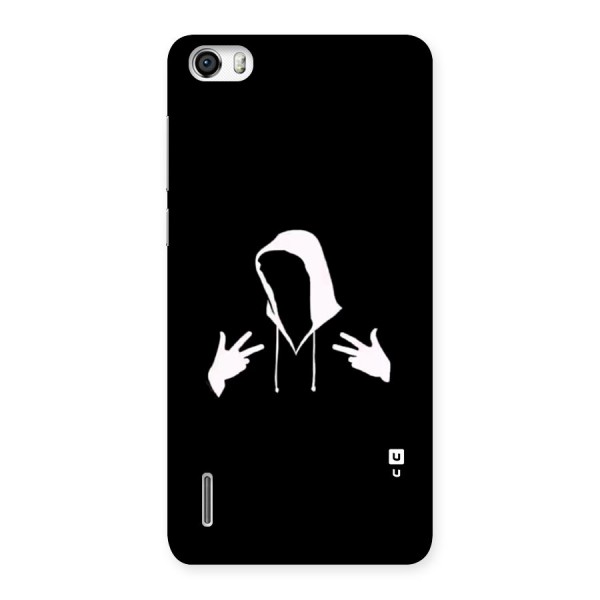 Cool Hoodie Silhouette Back Case for Honor 6