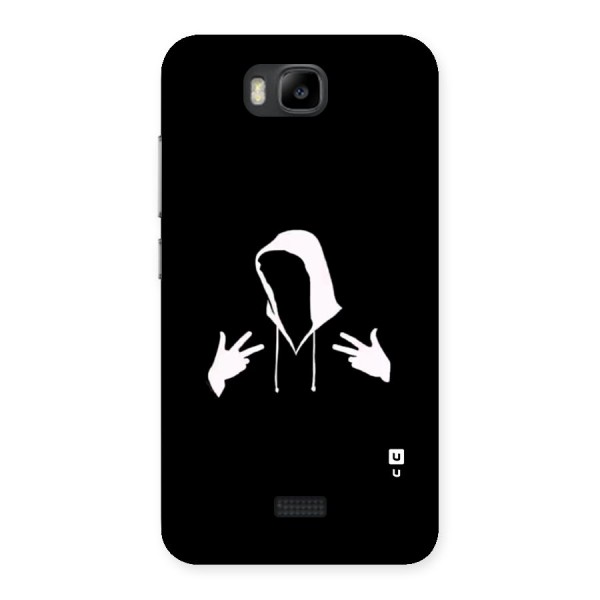 Cool Hoodie Silhouette Back Case for Honor Bee