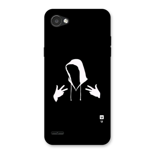 Cool Hoodie Silhouette Back Case for LG Q6