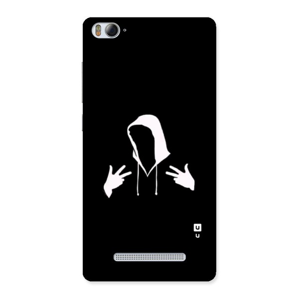 Cool Hoodie Silhouette Back Case for Mi4i