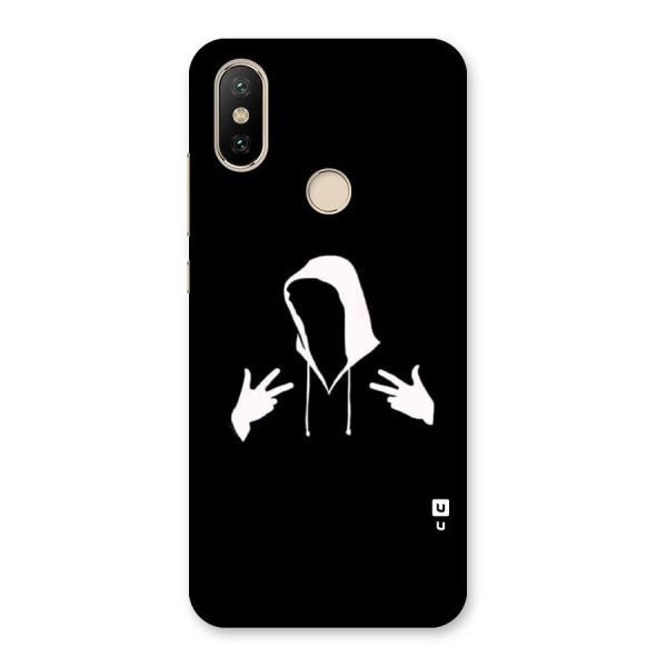 Cool Hoodie Silhouette Back Case for Mi A2