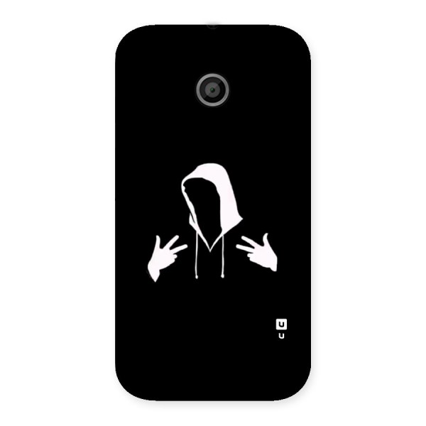 Cool Hoodie Silhouette Back Case for Moto E