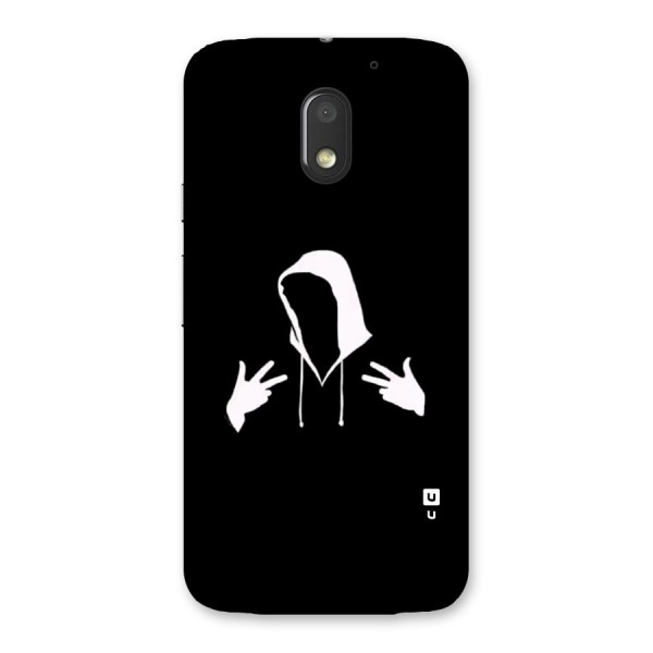 Cool Hoodie Silhouette Back Case for Moto E3 Power