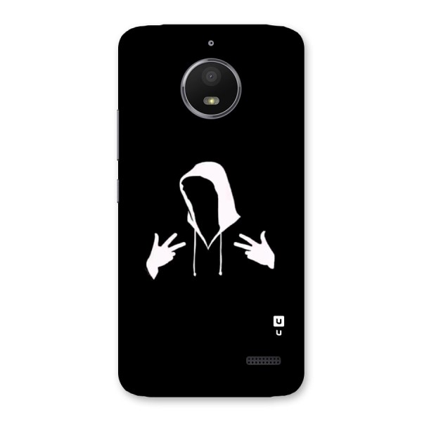 Cool Hoodie Silhouette Back Case for Moto E4