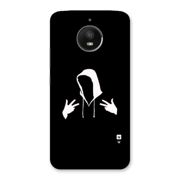 Cool Hoodie Silhouette Back Case for Moto E4 Plus