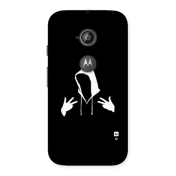 Cool Hoodie Silhouette Back Case for Moto E 2nd Gen