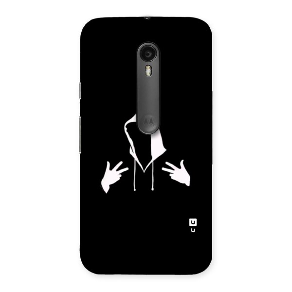 Cool Hoodie Silhouette Back Case for Moto G3