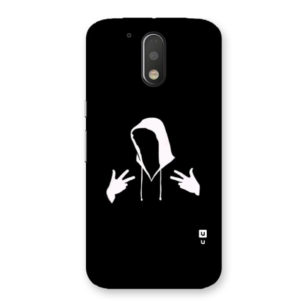 Cool Hoodie Silhouette Back Case for Moto G4