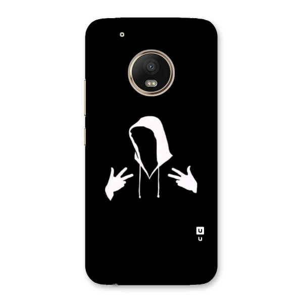 Cool Hoodie Silhouette Back Case for Moto G5 Plus