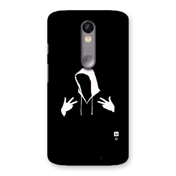 Cool Hoodie Silhouette Back Case for Moto X Force