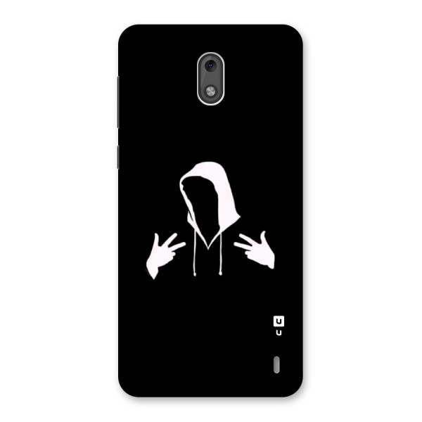 Cool Hoodie Silhouette Back Case for Nokia 2