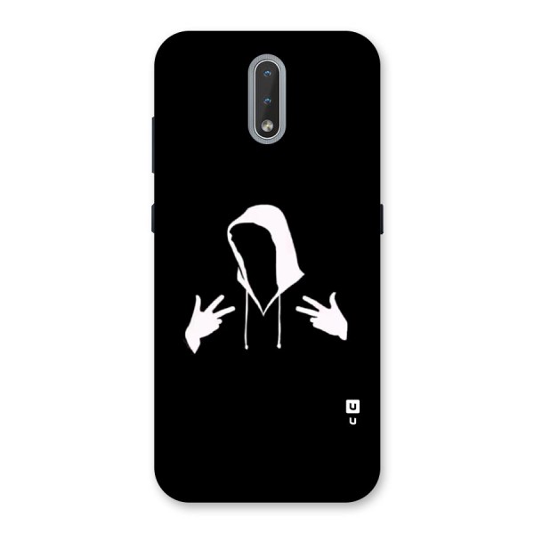 Cool Hoodie Silhouette Back Case for Nokia 2.3