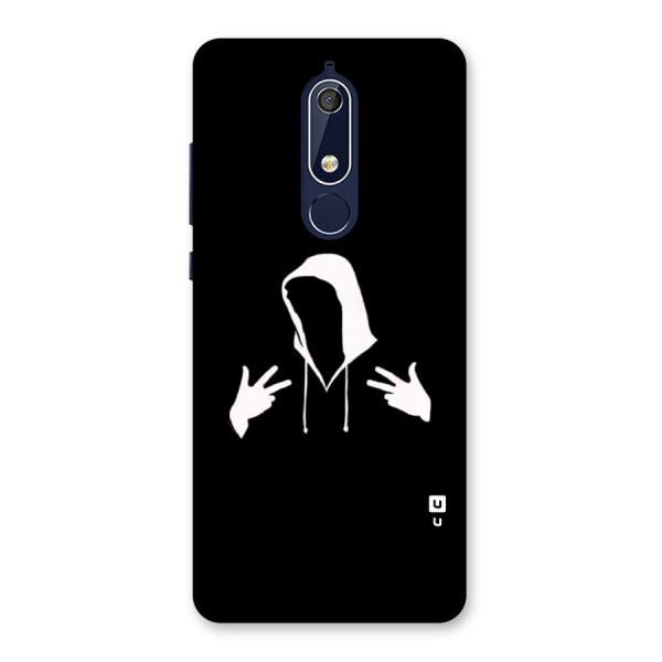 Cool Hoodie Silhouette Back Case for Nokia 5.1