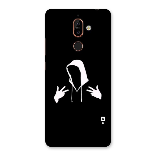 Cool Hoodie Silhouette Back Case for Nokia 7 Plus