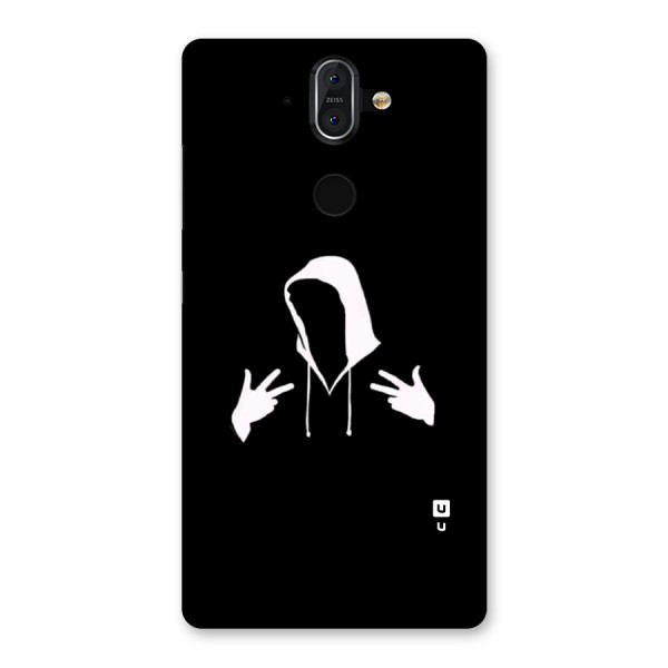 Cool Hoodie Silhouette Back Case for Nokia 8 Sirocco