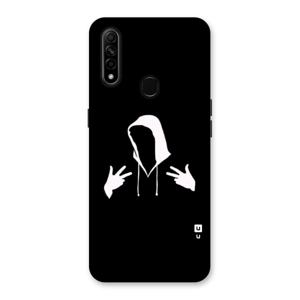 Cool Hoodie Silhouette Back Case for Oppo A31