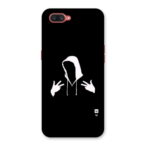 Cool Hoodie Silhouette Back Case for Oppo A3s