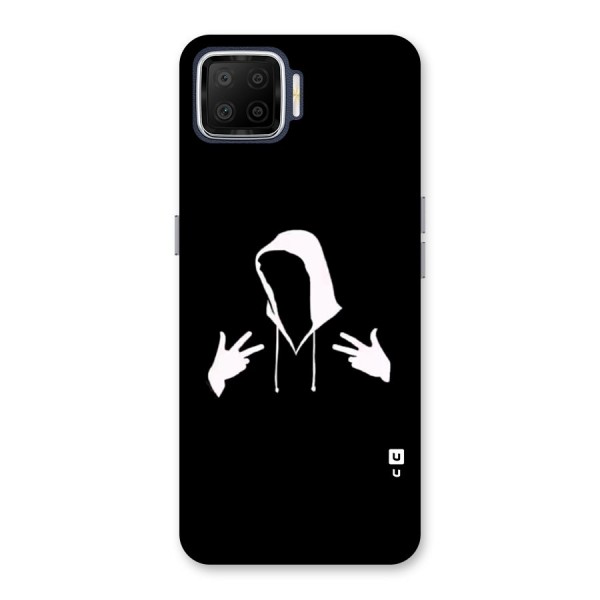 Cool Hoodie Silhouette Back Case for Oppo F17
