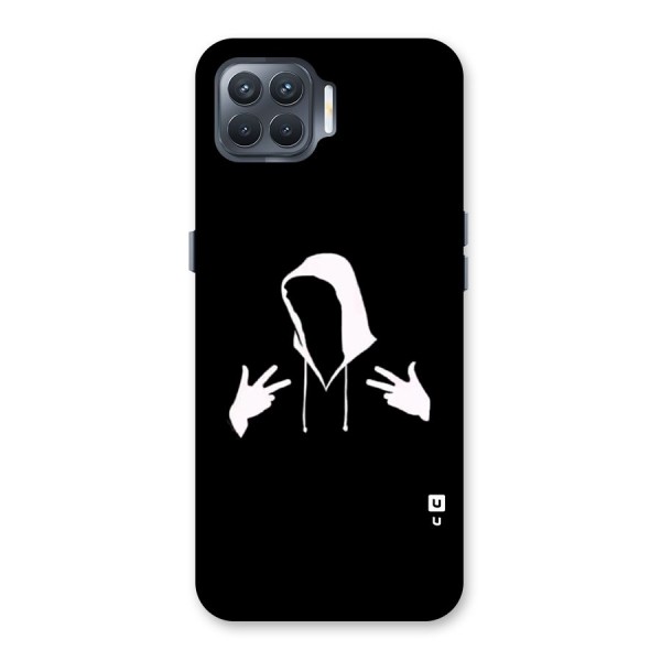 Cool Hoodie Silhouette Back Case for Oppo F17 Pro