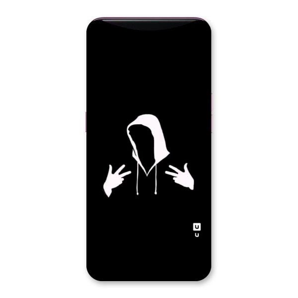 Cool Hoodie Silhouette Back Case for Oppo Find X