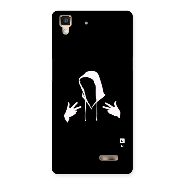 Cool Hoodie Silhouette Back Case for Oppo R7