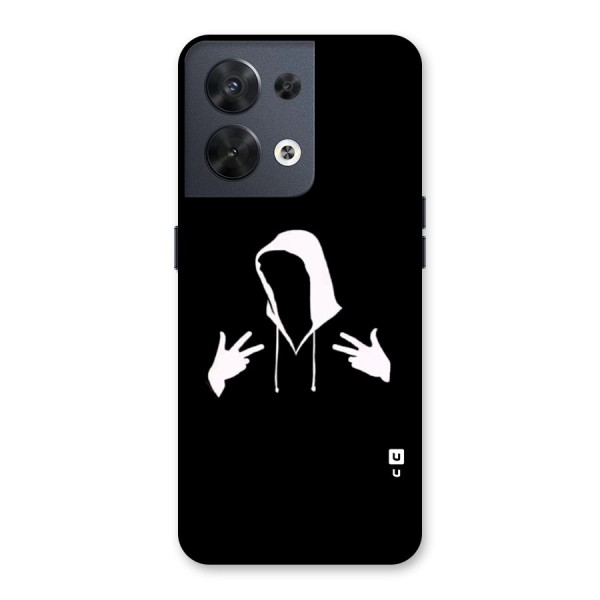 Cool Hoodie Silhouette Back Case for Oppo Reno8 5G