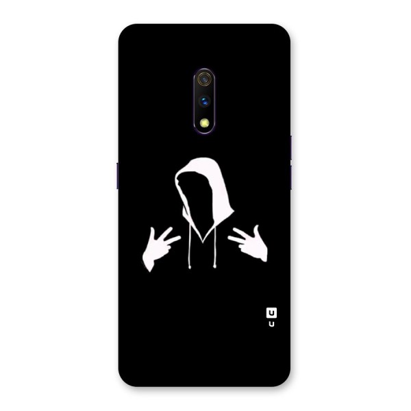 Cool Hoodie Silhouette Back Case for Realme X