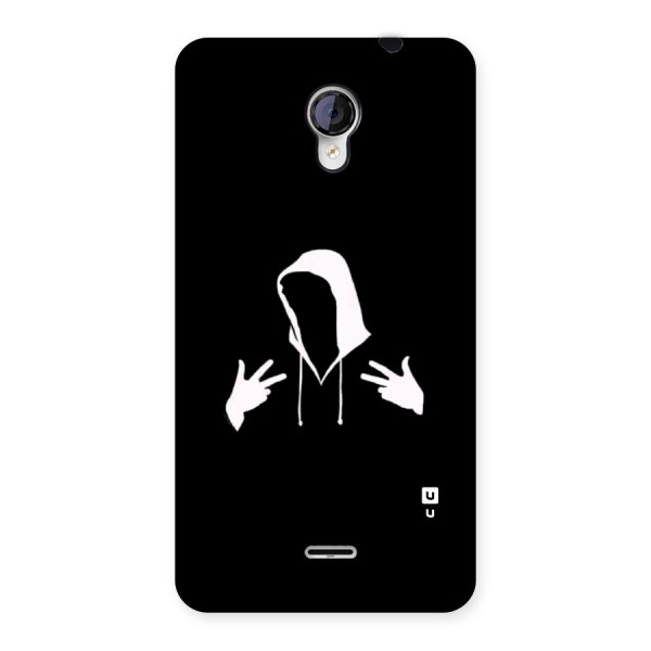 Cool Hoodie Silhouette Back Case for Unite 2 A106