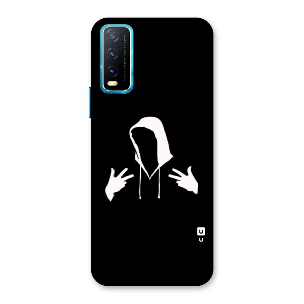 Cool Hoodie Silhouette Back Case for Vivo Y12s