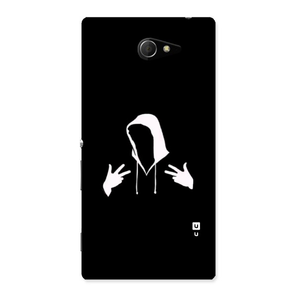 Cool Hoodie Silhouette Back Case for Xperia M2