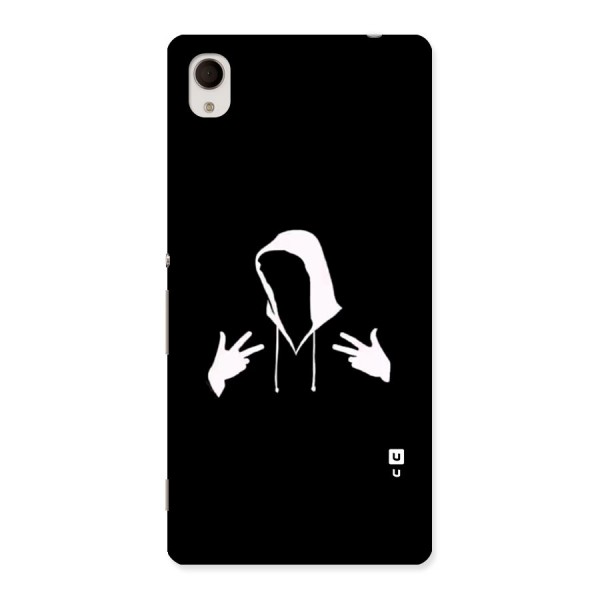 Cool Hoodie Silhouette Back Case for Xperia M4