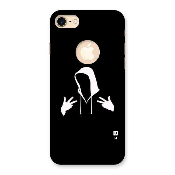 Cool Hoodie Silhouette Back Case for iPhone 8 Logo Cut