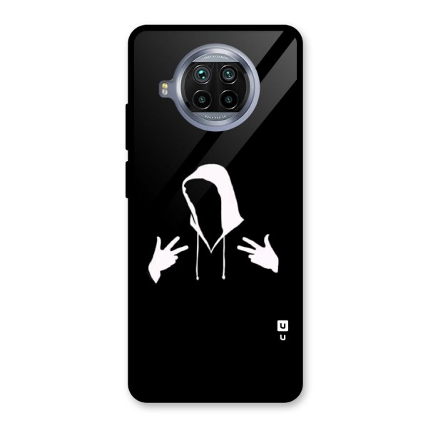 Cool Hoodie Silhouette Glass Back Case for Mi 10i