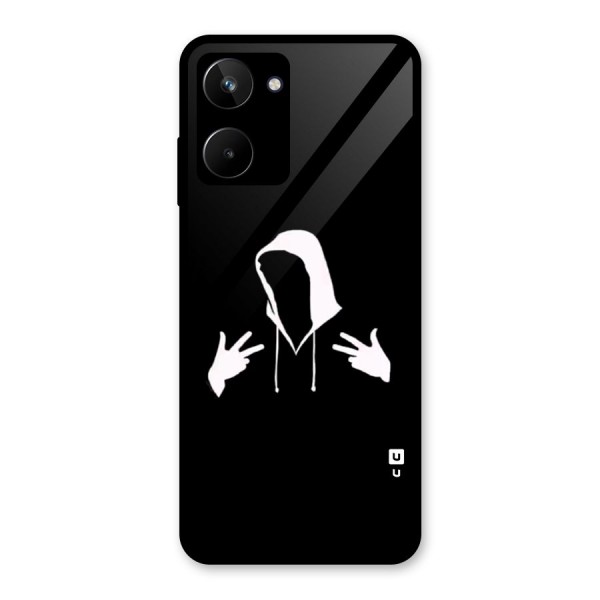 Cool Hoodie Silhouette Glass Back Case for Realme 10