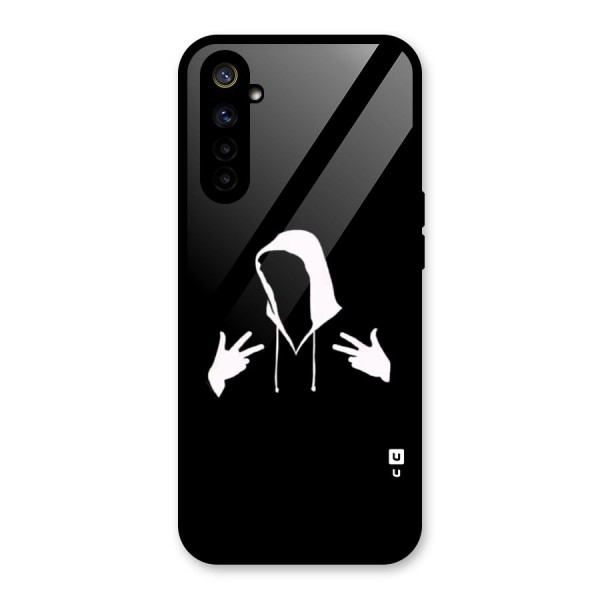 Cool Hoodie Silhouette Glass Back Case for Realme 6